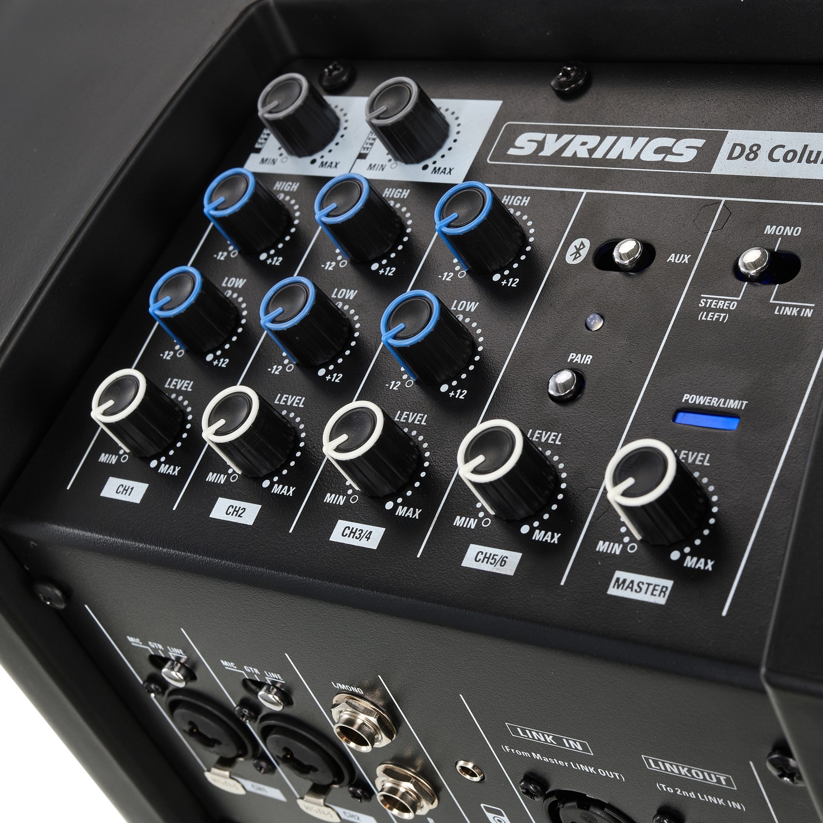 Integriertes Mischpult am Syrincs D8 Column