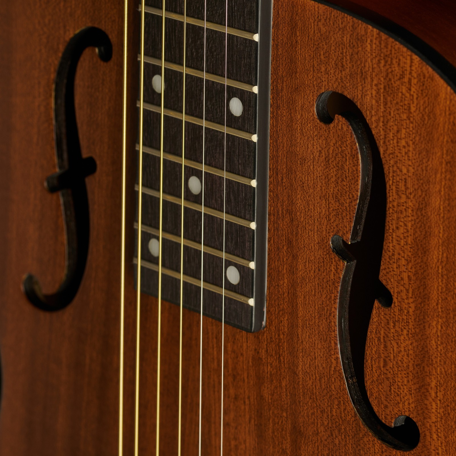 F-Löcher auf der Harley Benton Delta Blues Resonator