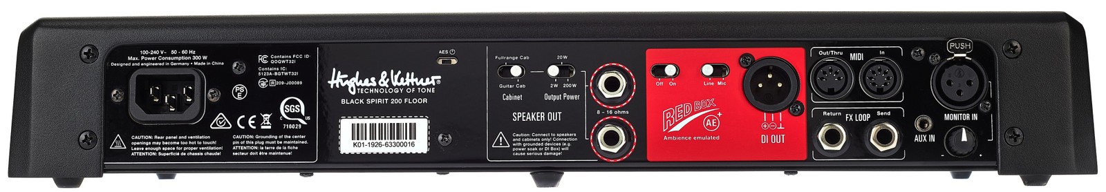 Hughes&Kettner Black Spirit 200 Floor, connections