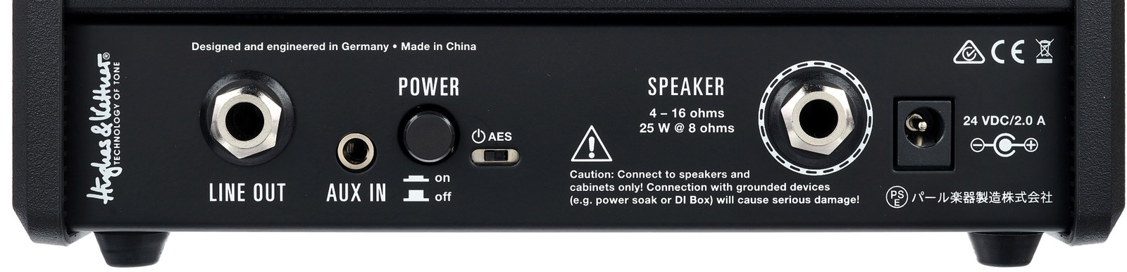 Hughes & Kettner Spirit of Metal nano amp head, rear view with connections