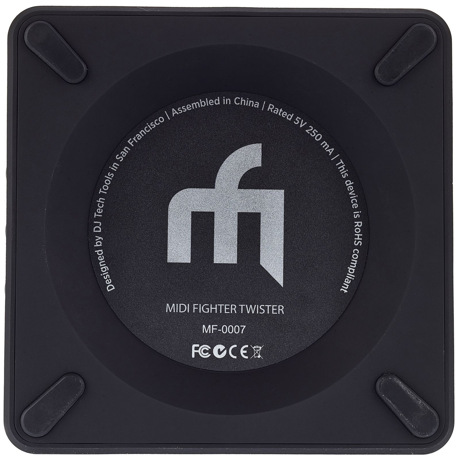 DJ Techtools Midi Fighter Twister black Rückansicht