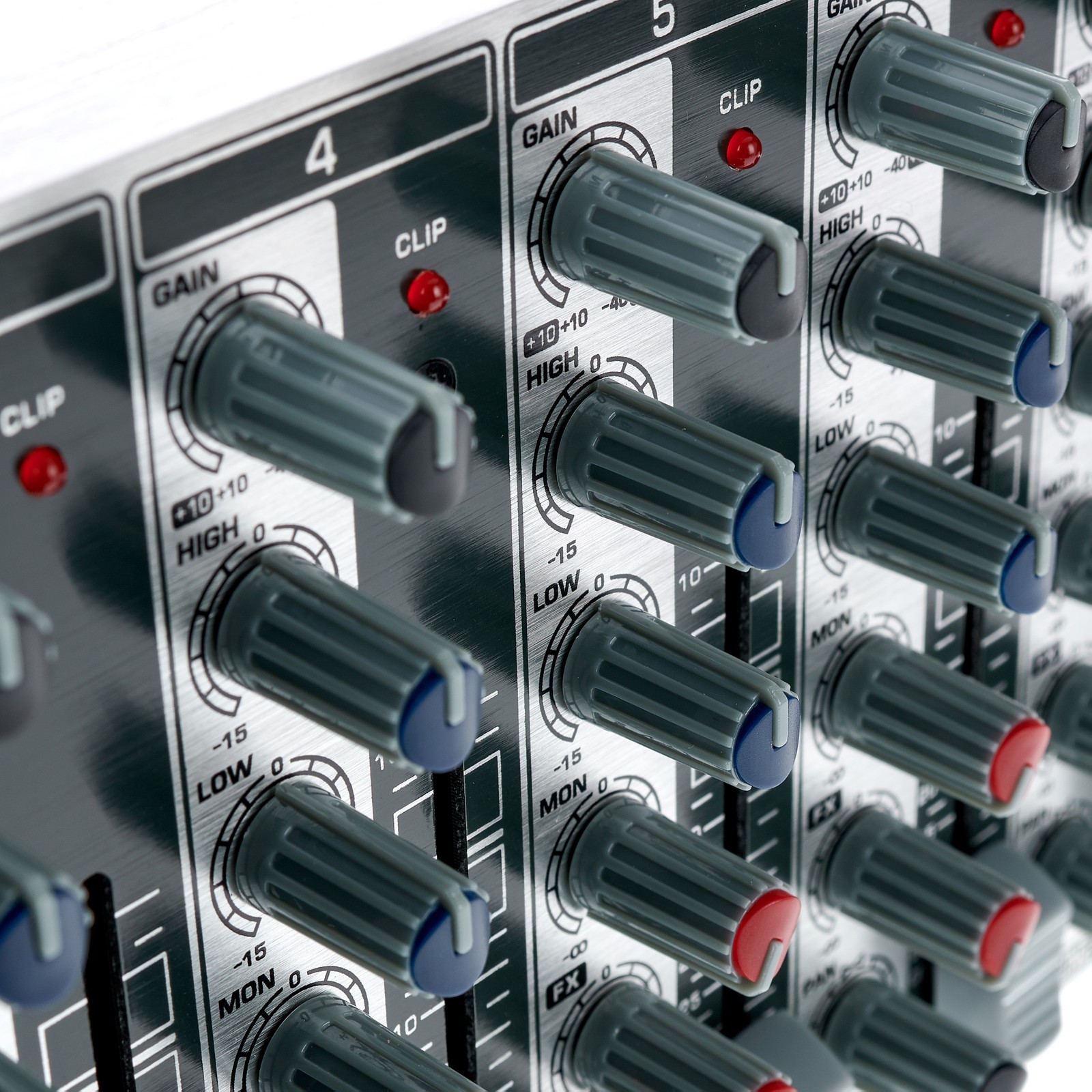 Controls on the Behringer RX 1202 FX V2 12-channel rack mixer