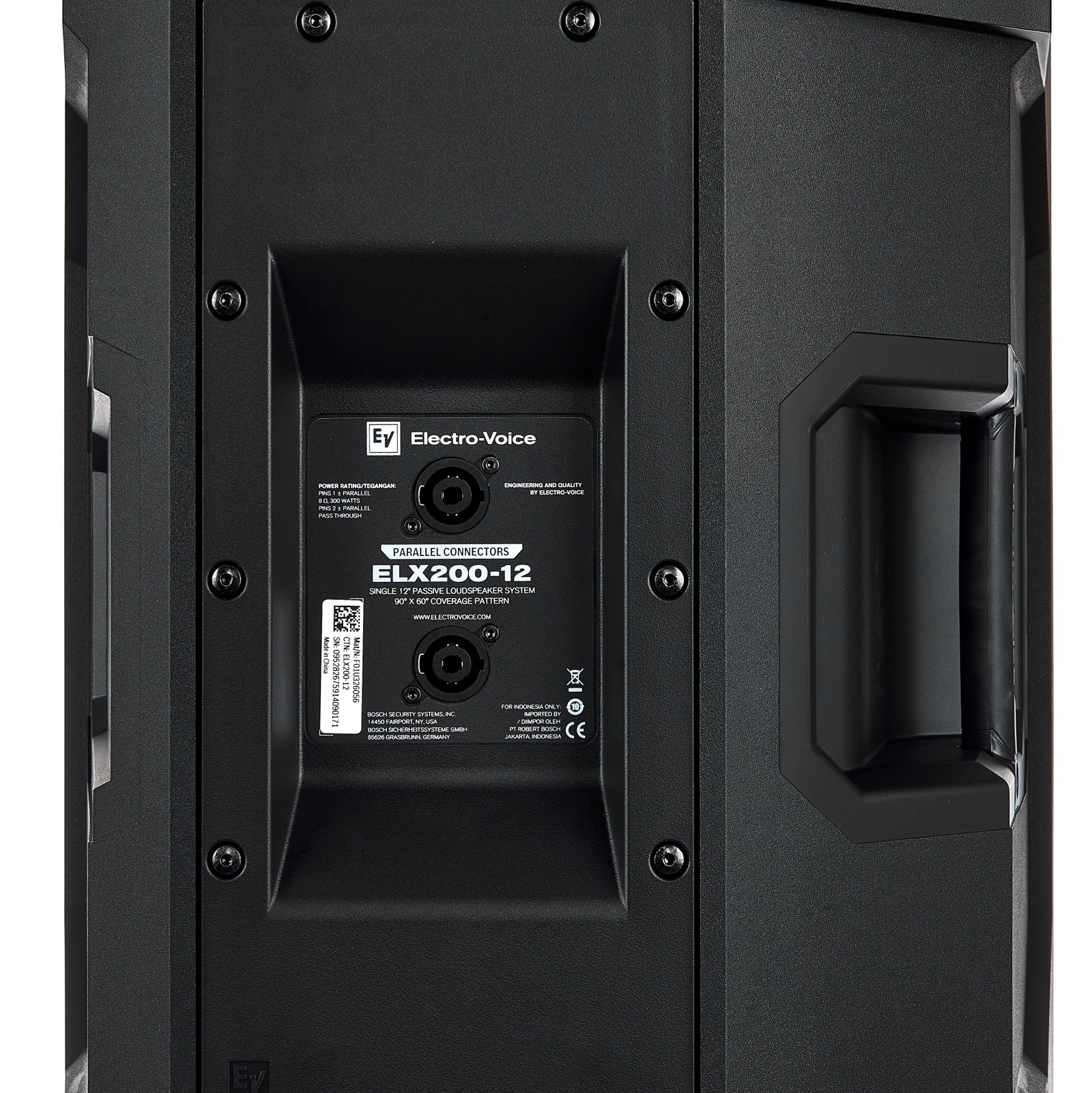 Rear of the EV ELX200-12 Passive 2-Way 12" Speaker