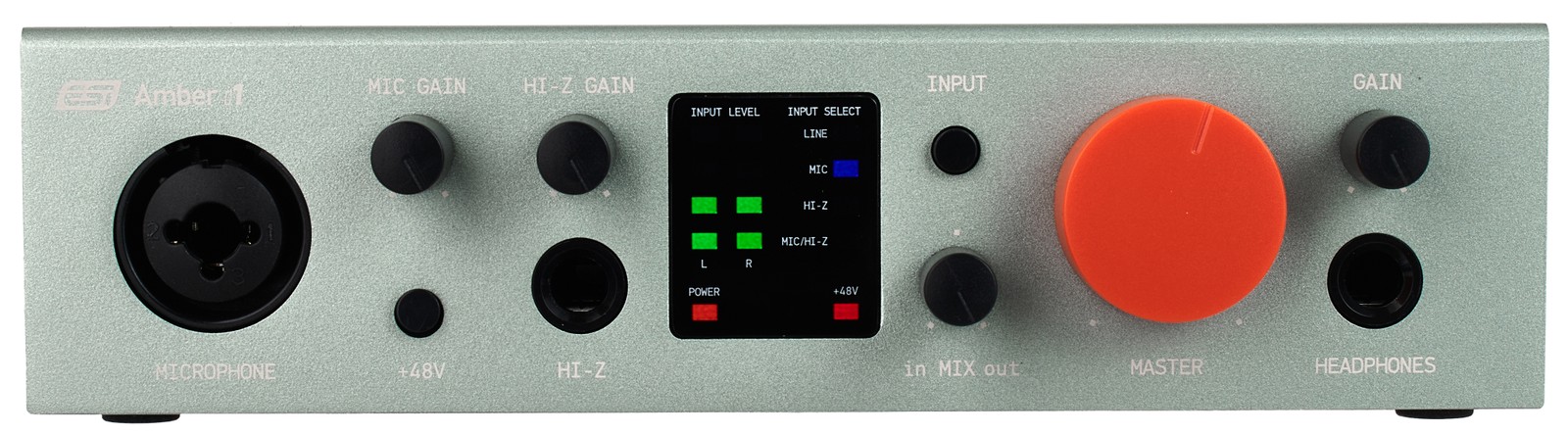 Frontseite des ESI Amber i1Audiointerface