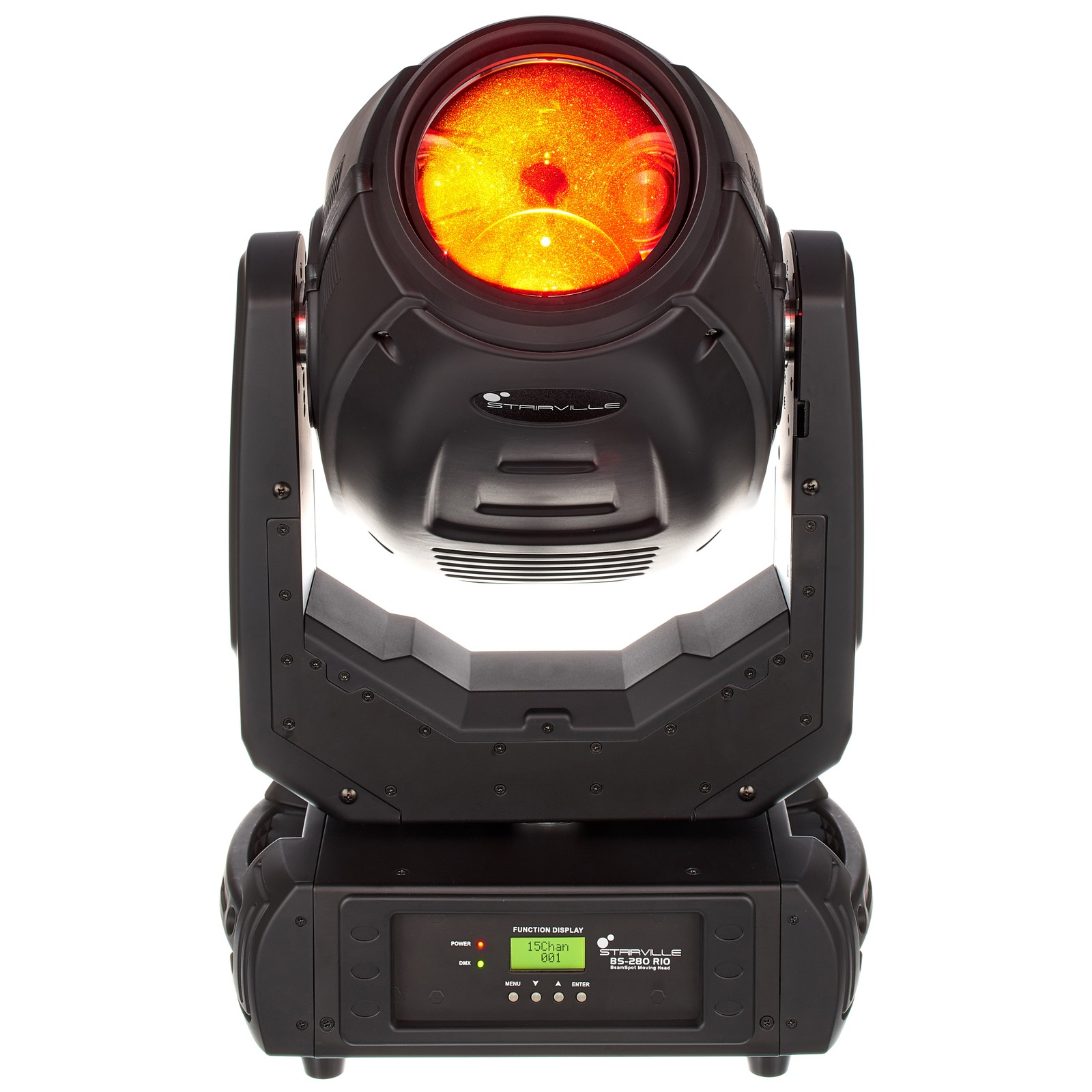Bühnenlicht Stairville BS-280 R10 BeamSpot Moving Head leuchtet orange