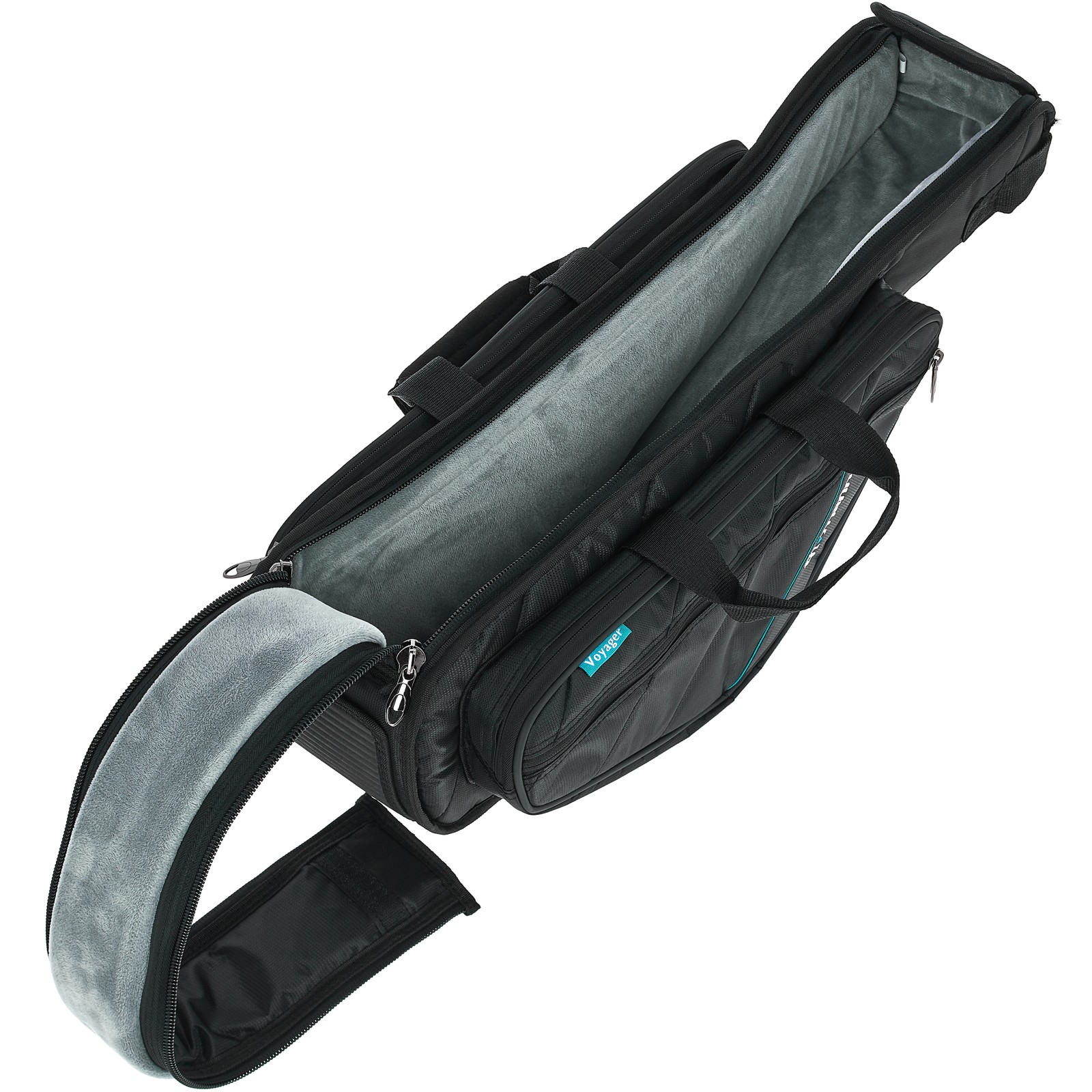 Geöffnetes Gigbag für Altsaxophon