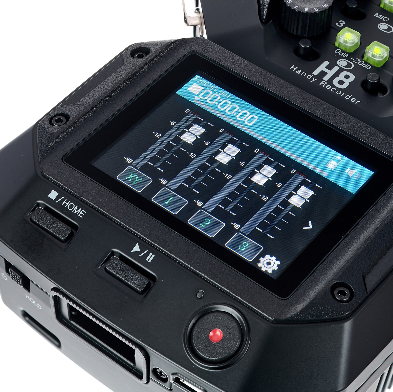 Touchscreen on the Zoom H8 audio recorder