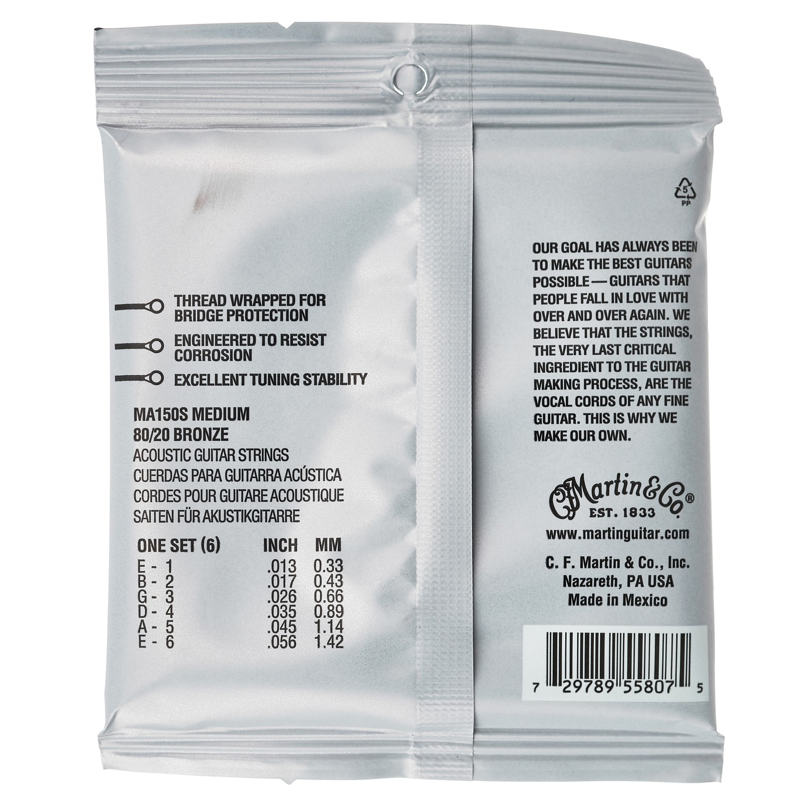 Martin Guitars MA-150S Authentic Silked Set Verpackung