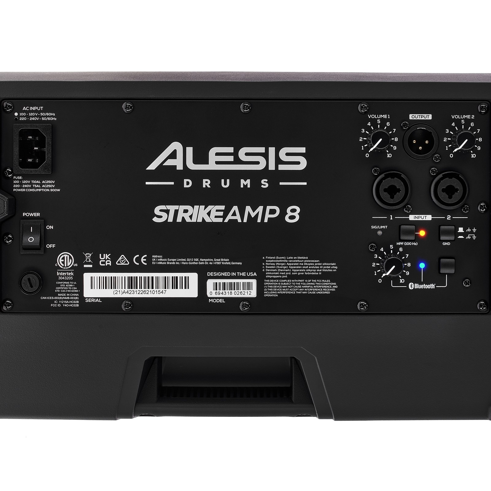 Bedienelemente des Alesis Strike Amp 8 MK2