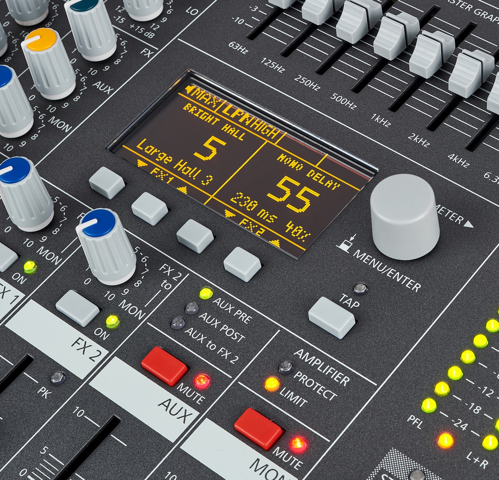 Detailansicht des Dynacord Powermate 600-3, Powermixer