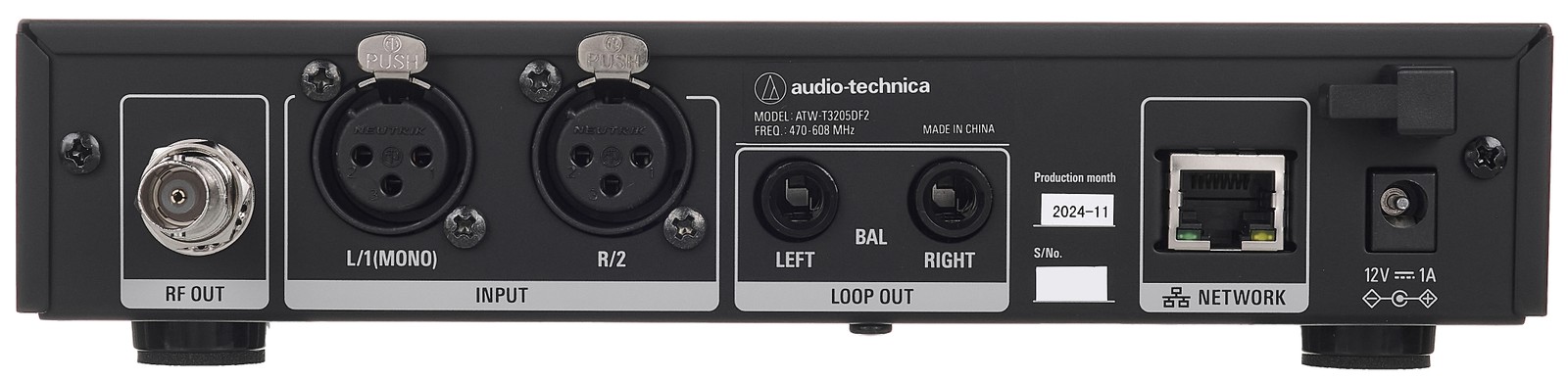 Rückseite des Audio-Technica ATW-R3250 Stereo Receivers