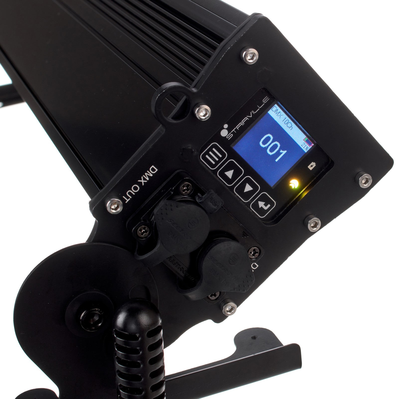 Bedienelemente und Display der Stairville BEL6 IP HEX LED Bar