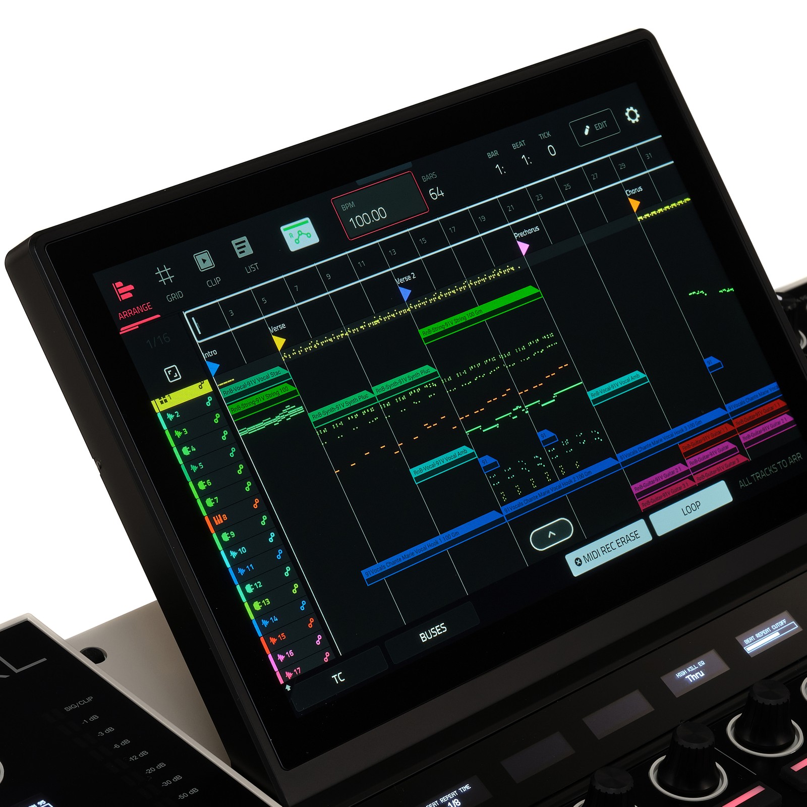 Display des AKAI Professional MPC XL