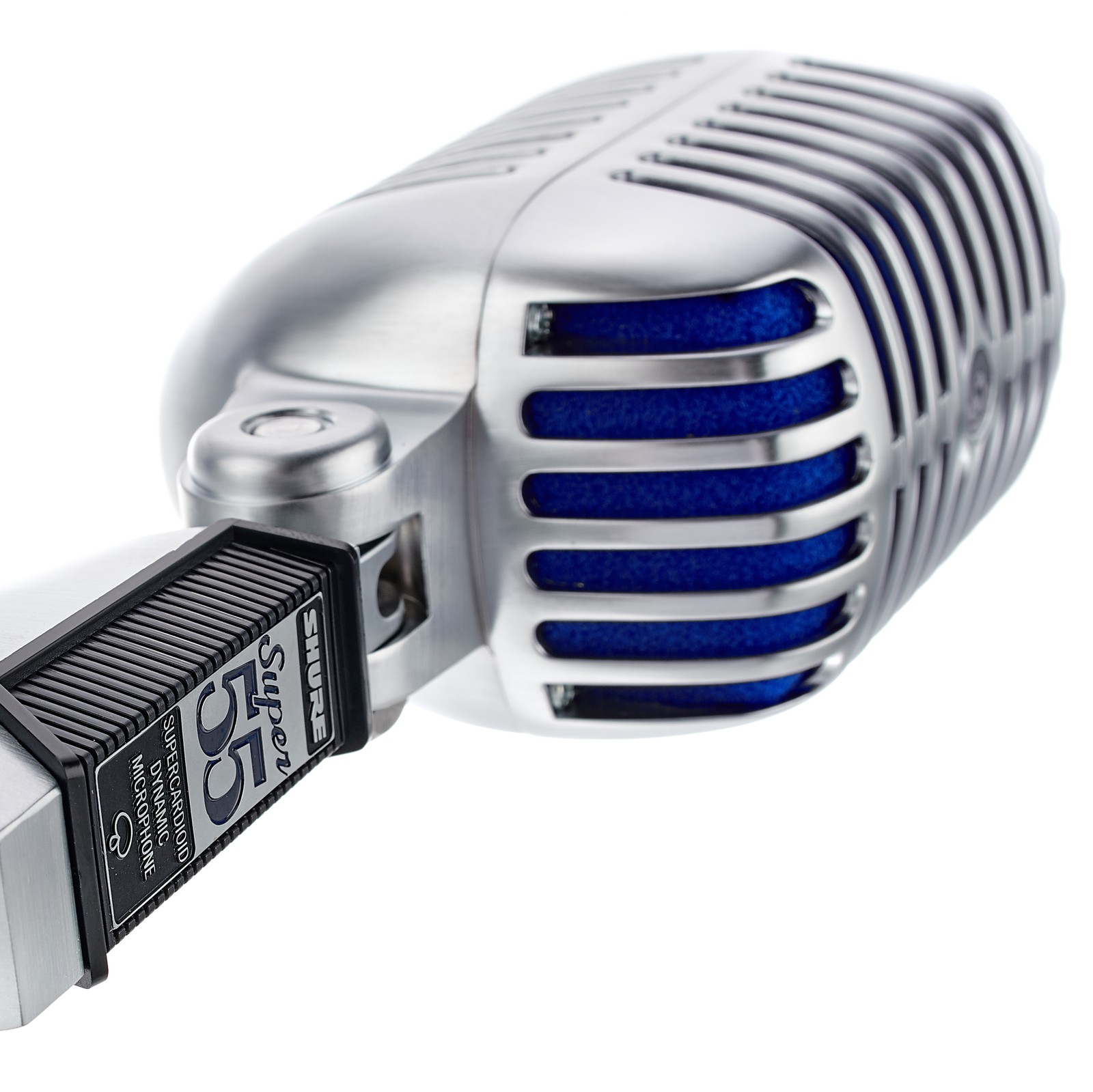 Closeup of the Shure Super 55 Deluxe Dynamic Vocal Microphone