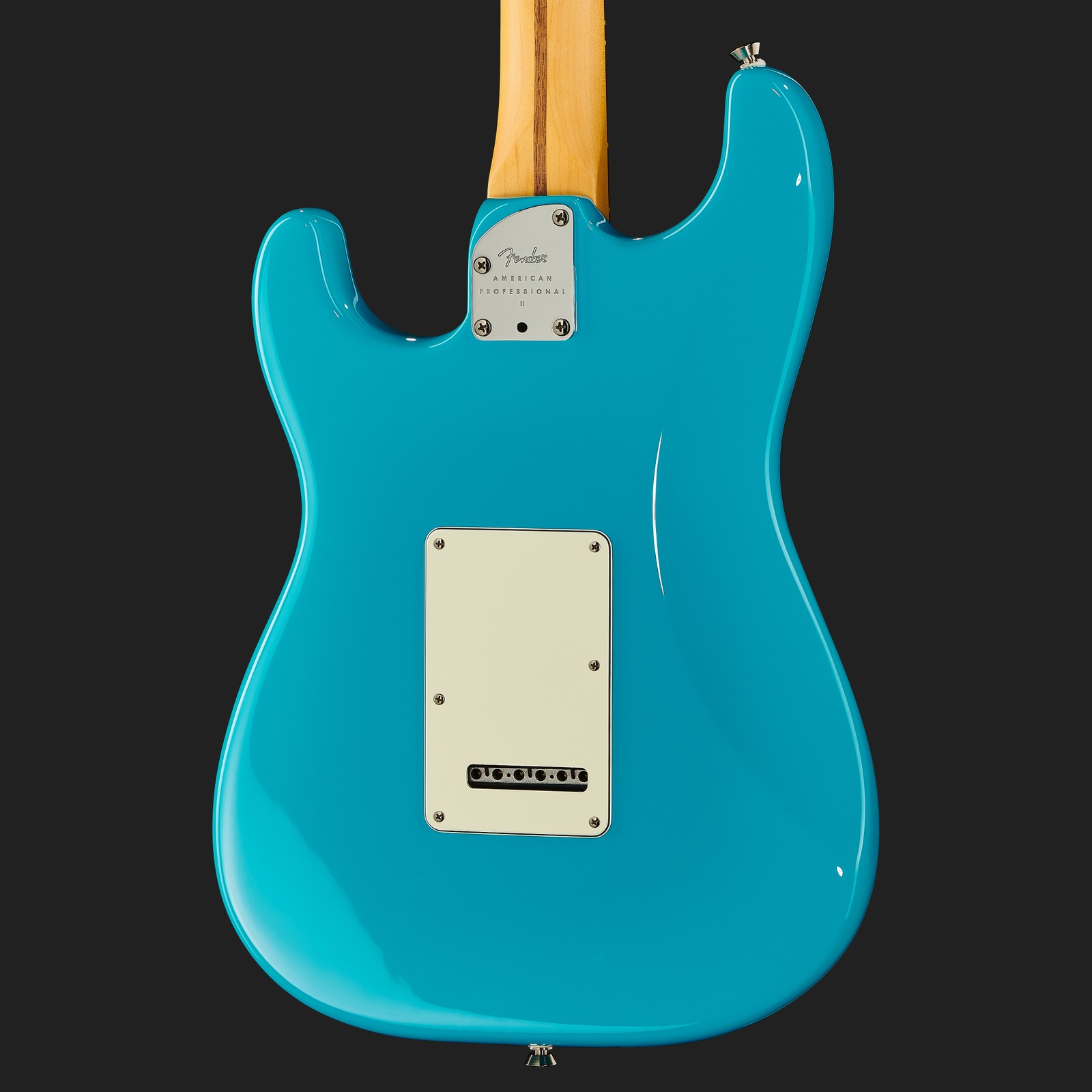 Korpus Rückseite der Fender AM Pro II Strat HSS MBL E-Gitarre