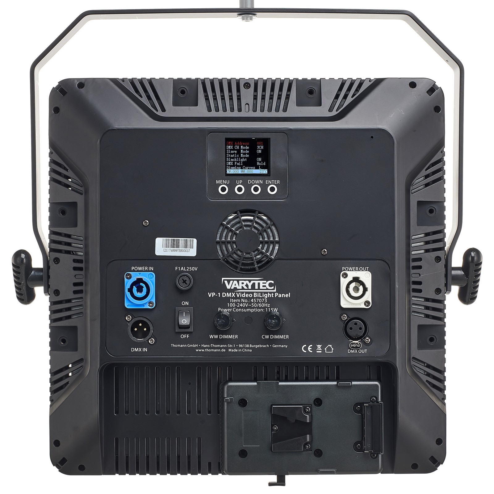 Varytec VP-1 DMX Video BiLight Panel Bedienfeld