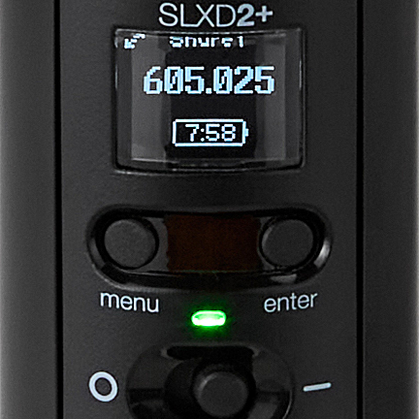 Display des Shure SLXD2+/N8C K55 Handsenders