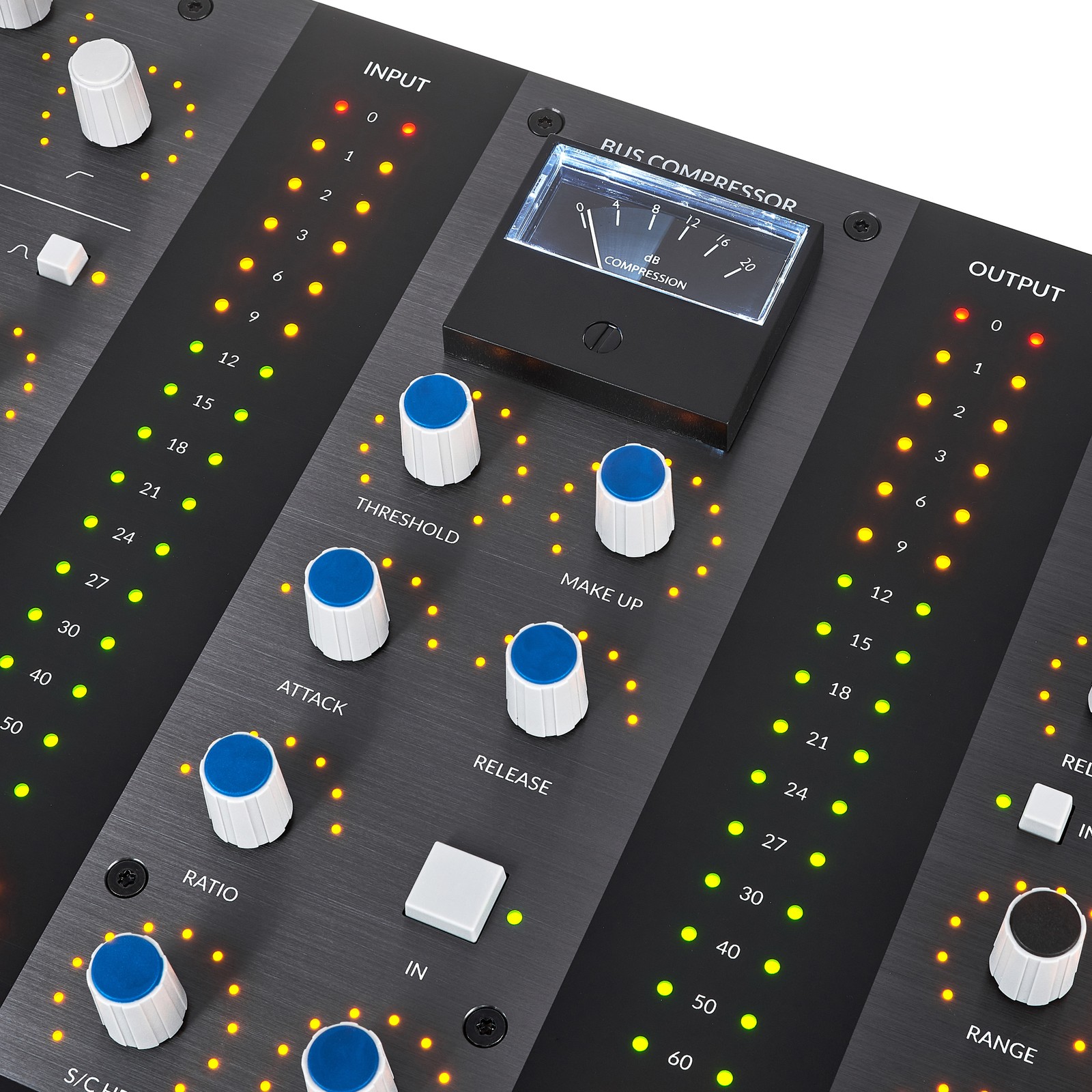 Schalter und Regler des SSL UC1 USB DAW Controller