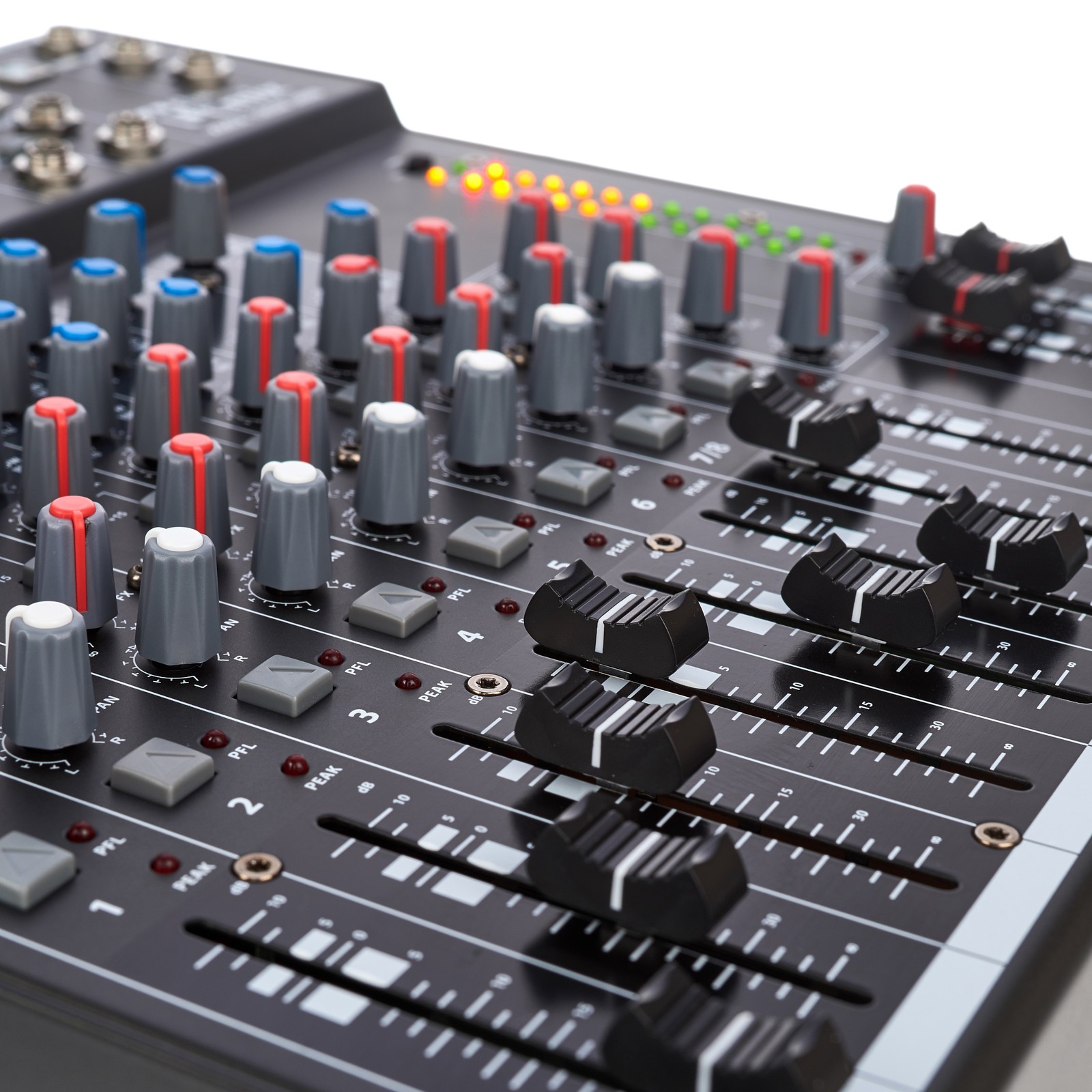 the t.mix 802 mischpult Fader