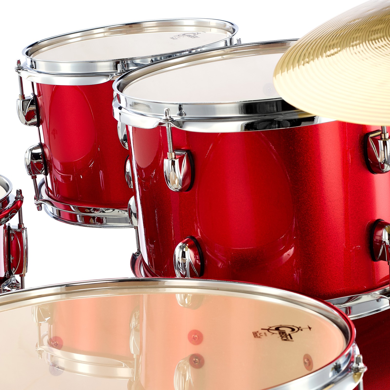 Toms des Gretsch Energy Studio Red II Schlagzeugs