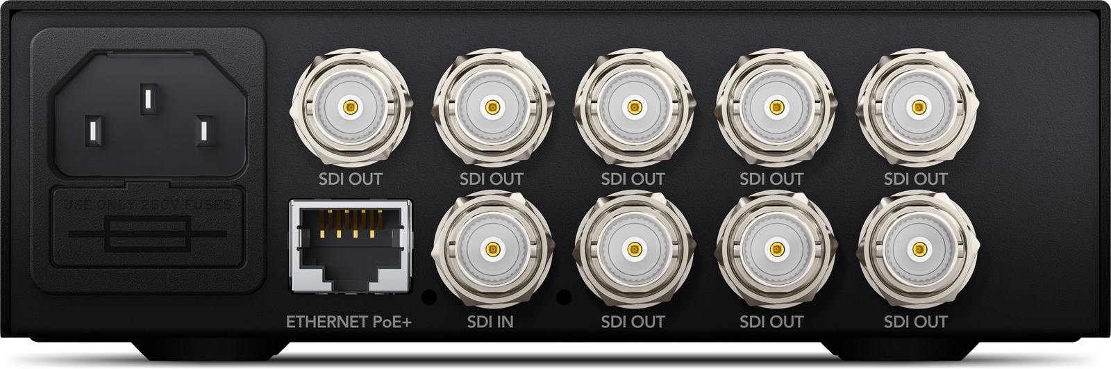 Blackmagic Design Teranex Mini SDI Distribut 12G, Anschlüsse auf der Rückseite