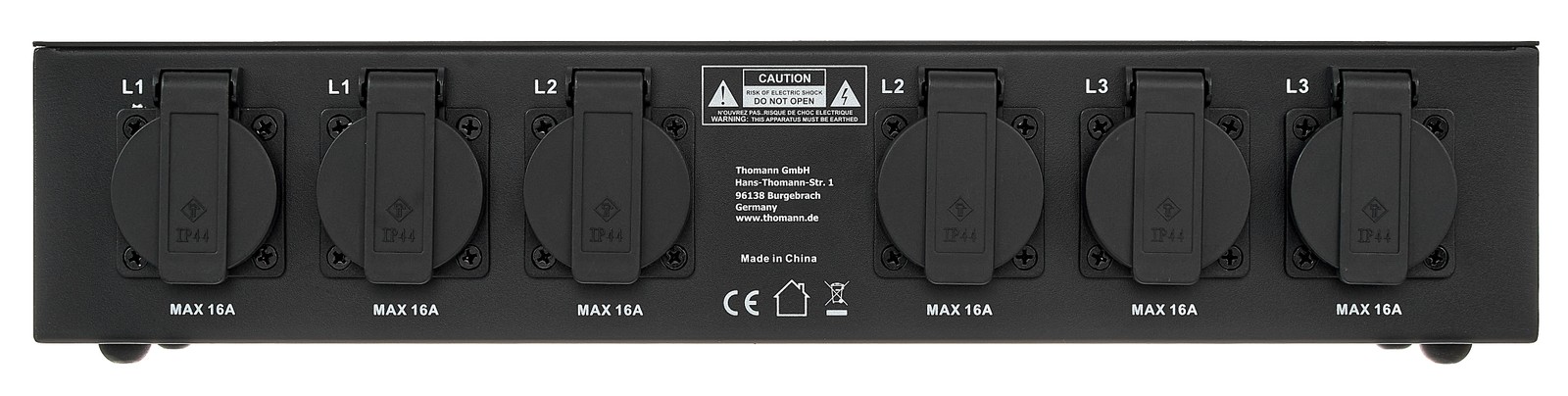 Rückseite des Botex PSA 322-S RCBO, Stromverteiler 32 A mit RCBOs