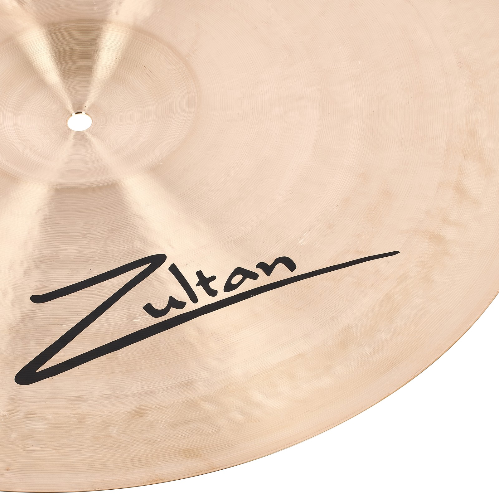 Unterseite eines Zultan Orchesterbeckens mit Herstellerlogo