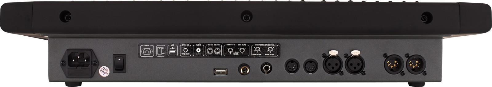 Rückseite mit Anschlüssen des Stairville DMX Invader 2420 MK II Lichtsteuerpult