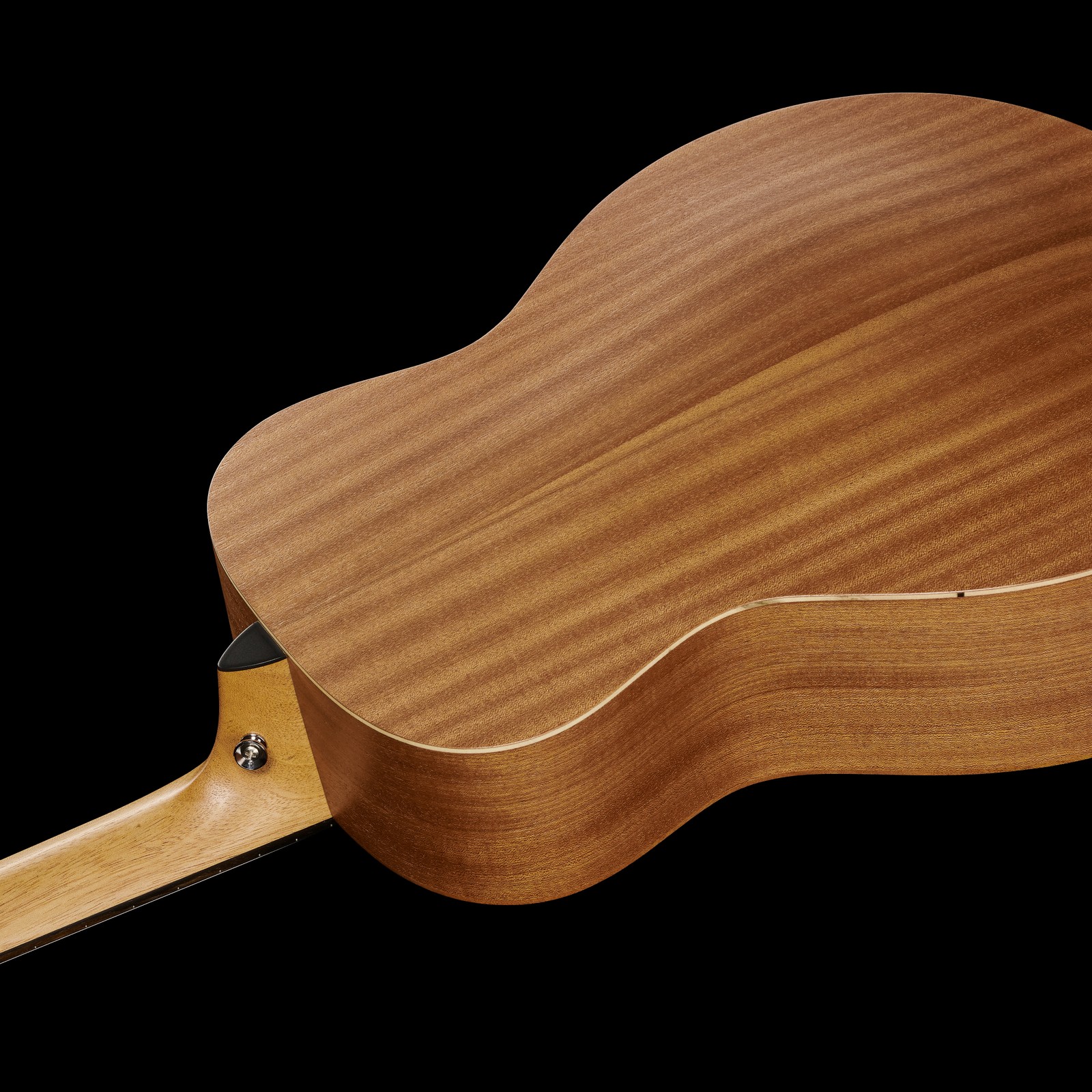 Detailaufnahme vom Hals-/Korpusübergang der Taylor GS Mini-e Mahogany