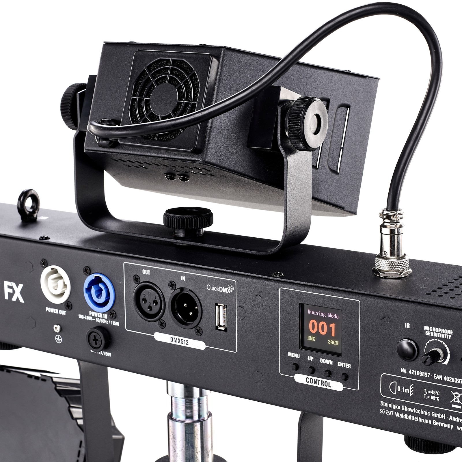 Eurolite LED KLS Scan Next FX Anschlüsse