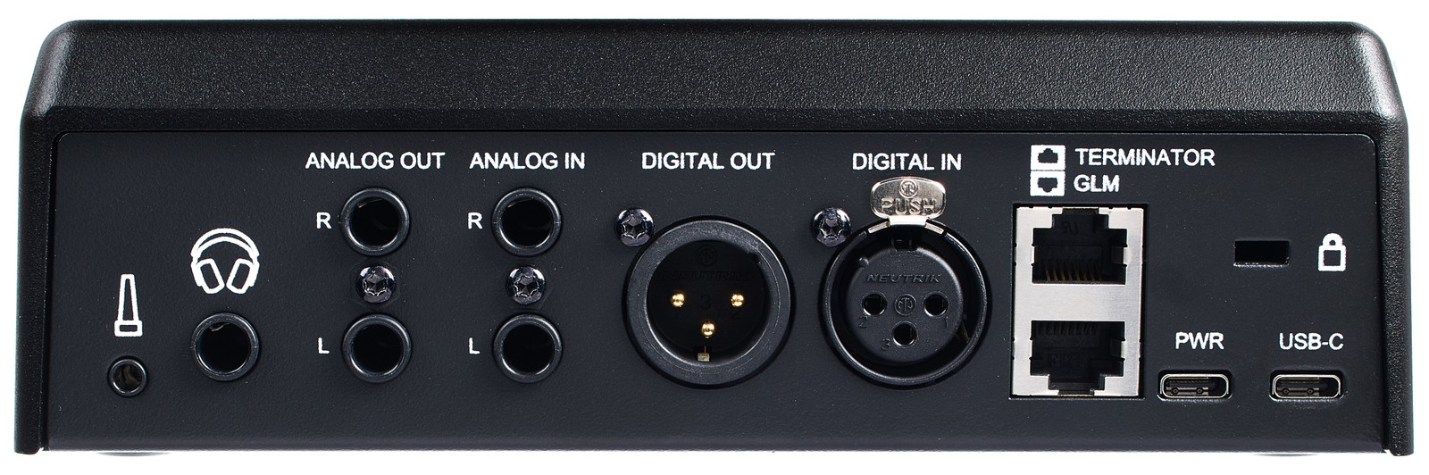 Rear of the Genelec 9320A Reference Controller with connectors