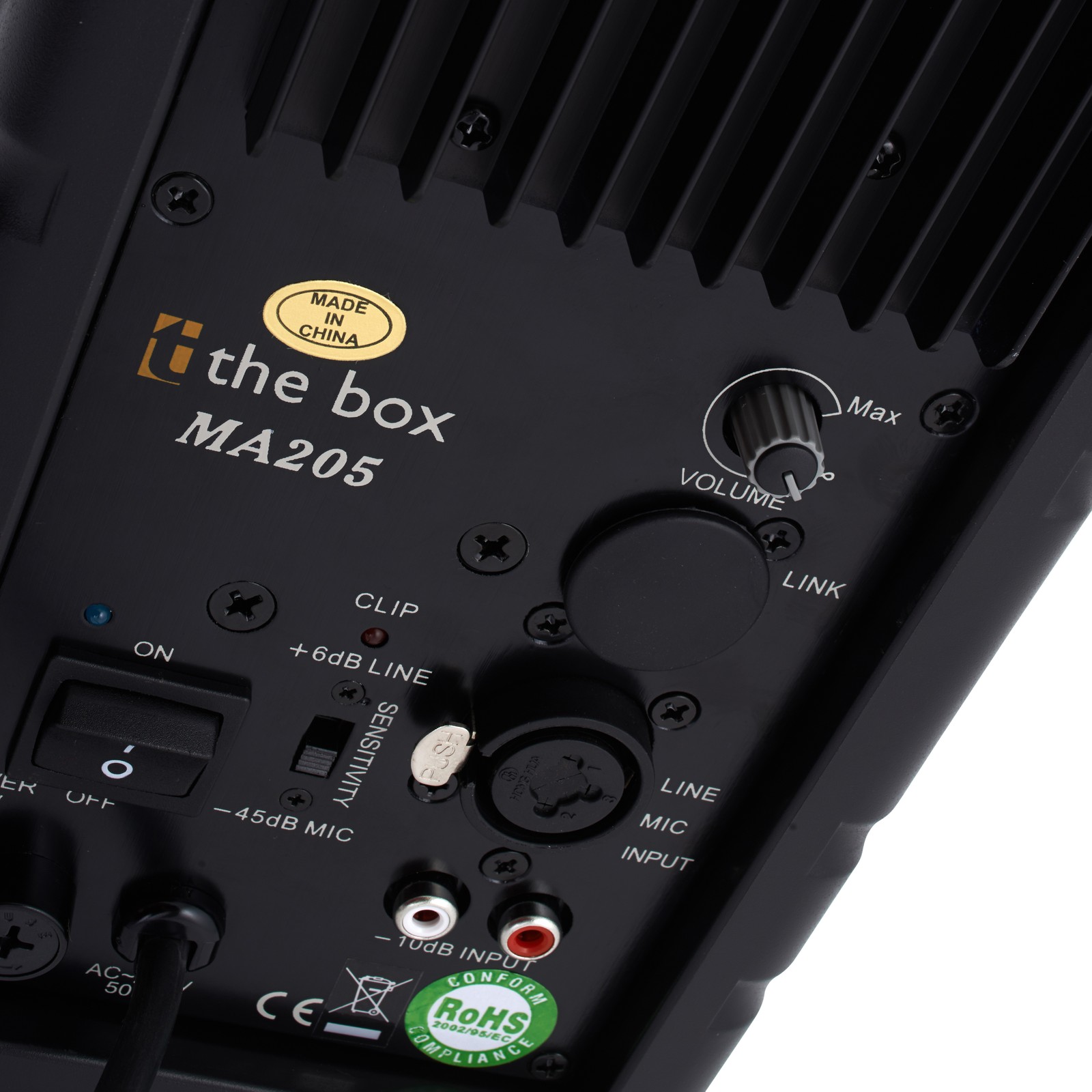 the box MA205 Aktivmonitor Rückseite