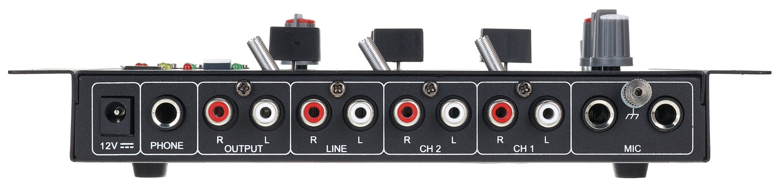 Anschlüsse des Fun Generation USB Mix 3 DJ Mixers