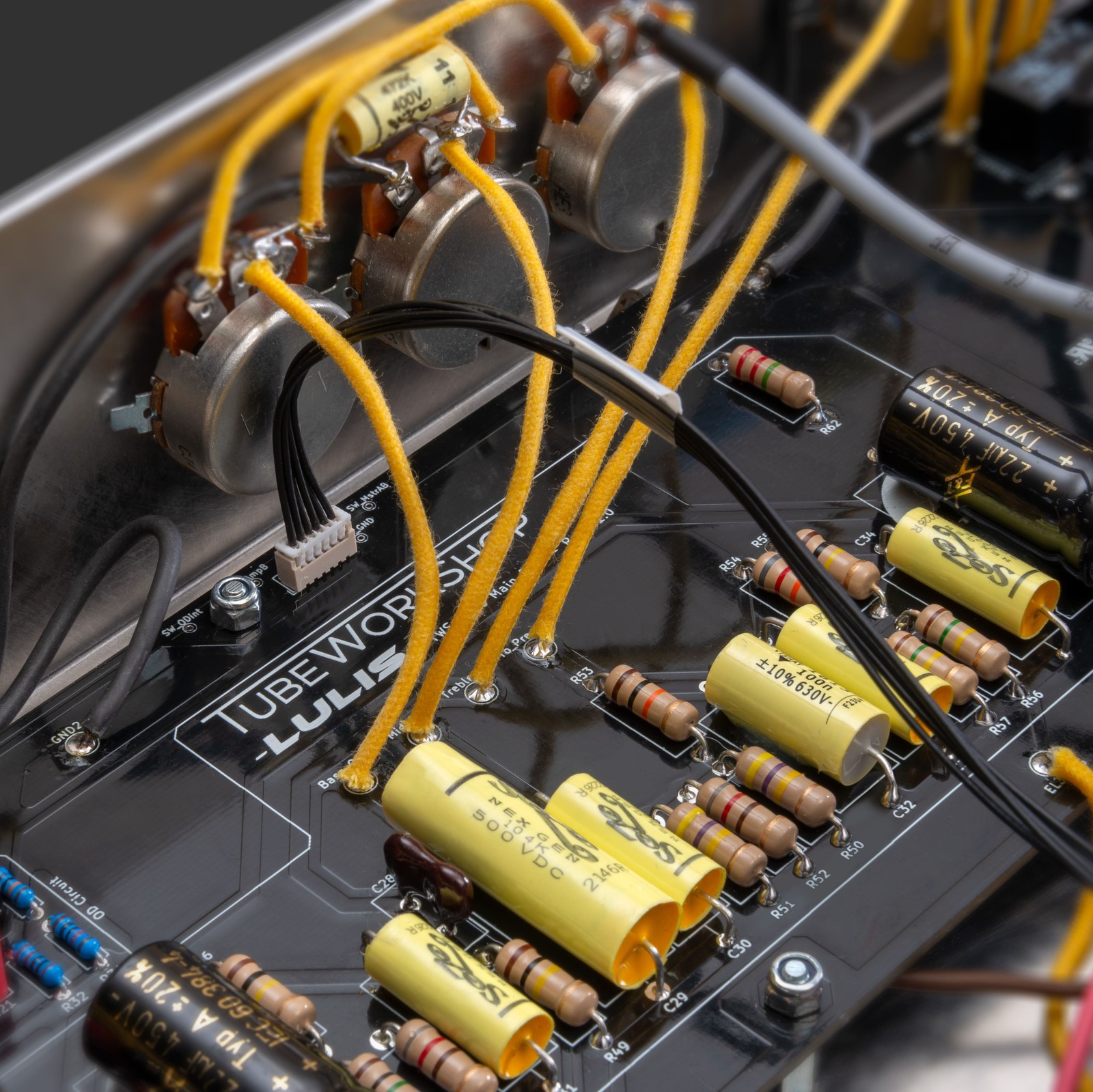 Innenansicht des TWS Lulis Signature Top Vollröhrentopteil für E-Gitarre