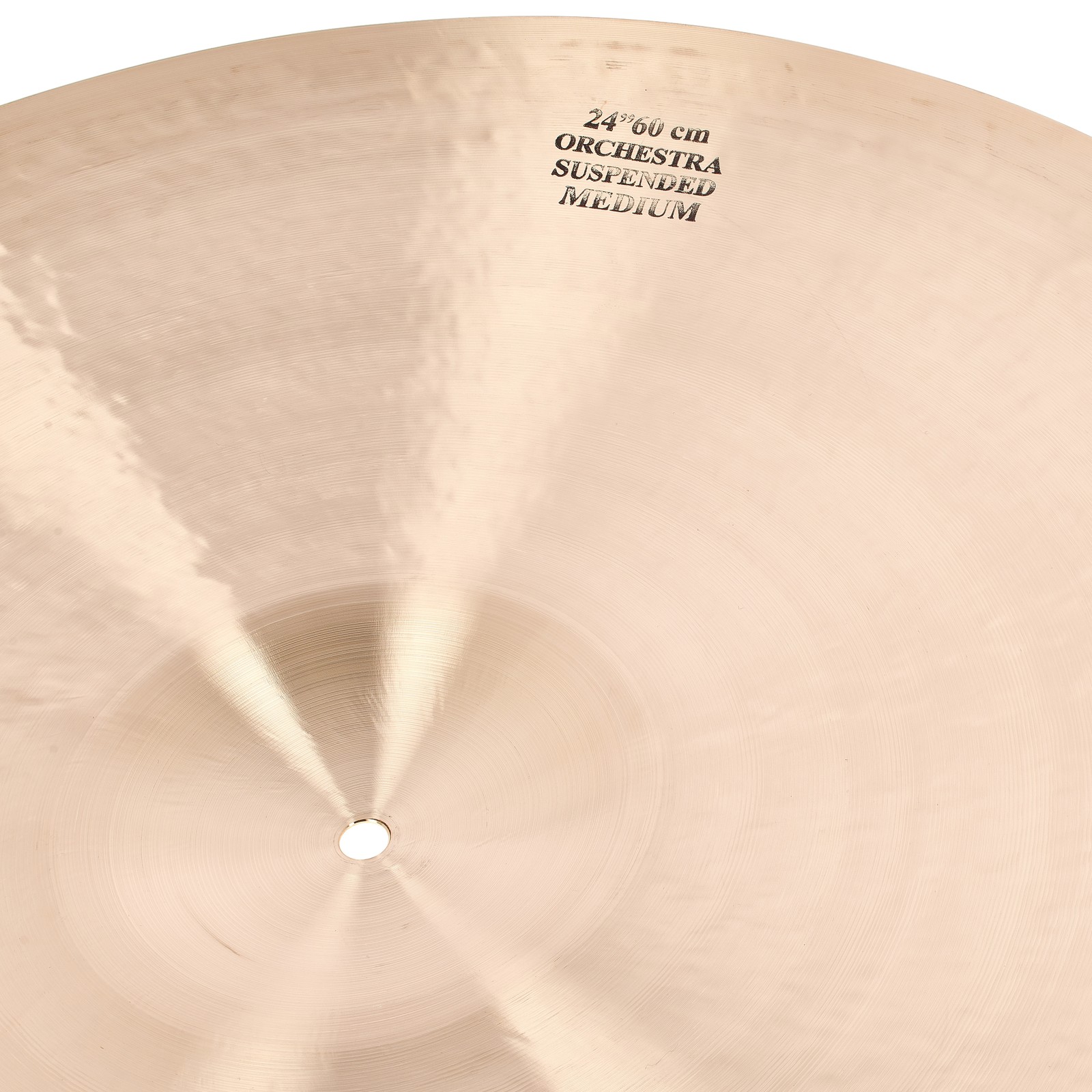 Hämmerungsmuster eines Zultan 24" Orchestra Suspended Wirbelbeckens