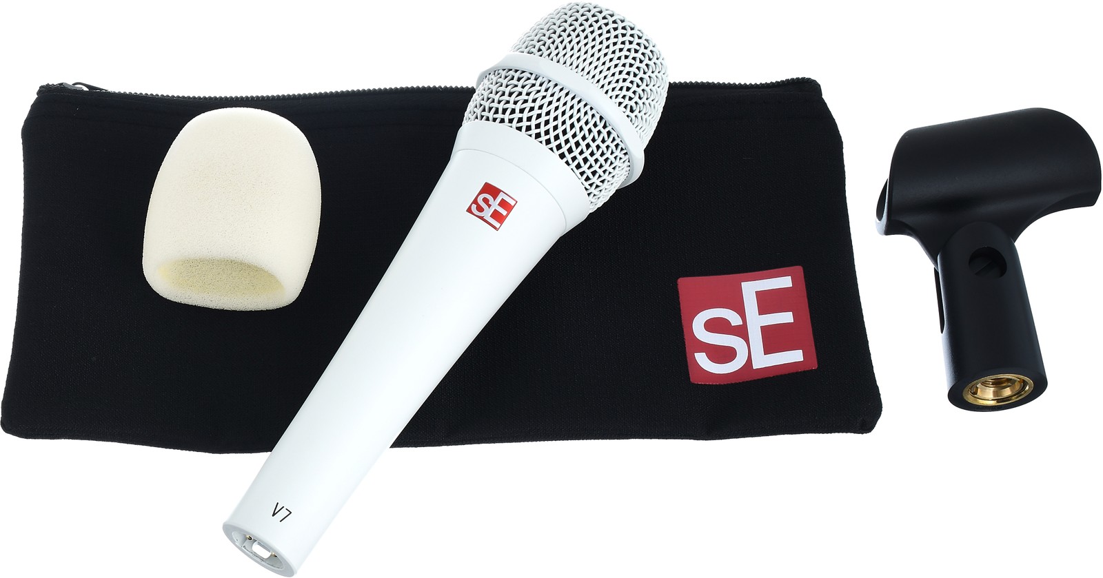 SE Electronics V7 White mit Windschutz, Klemme und Tasche