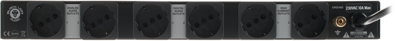 Face arrière du stabilisateur de tension Black Lion Audio PG-1 Type F MKII