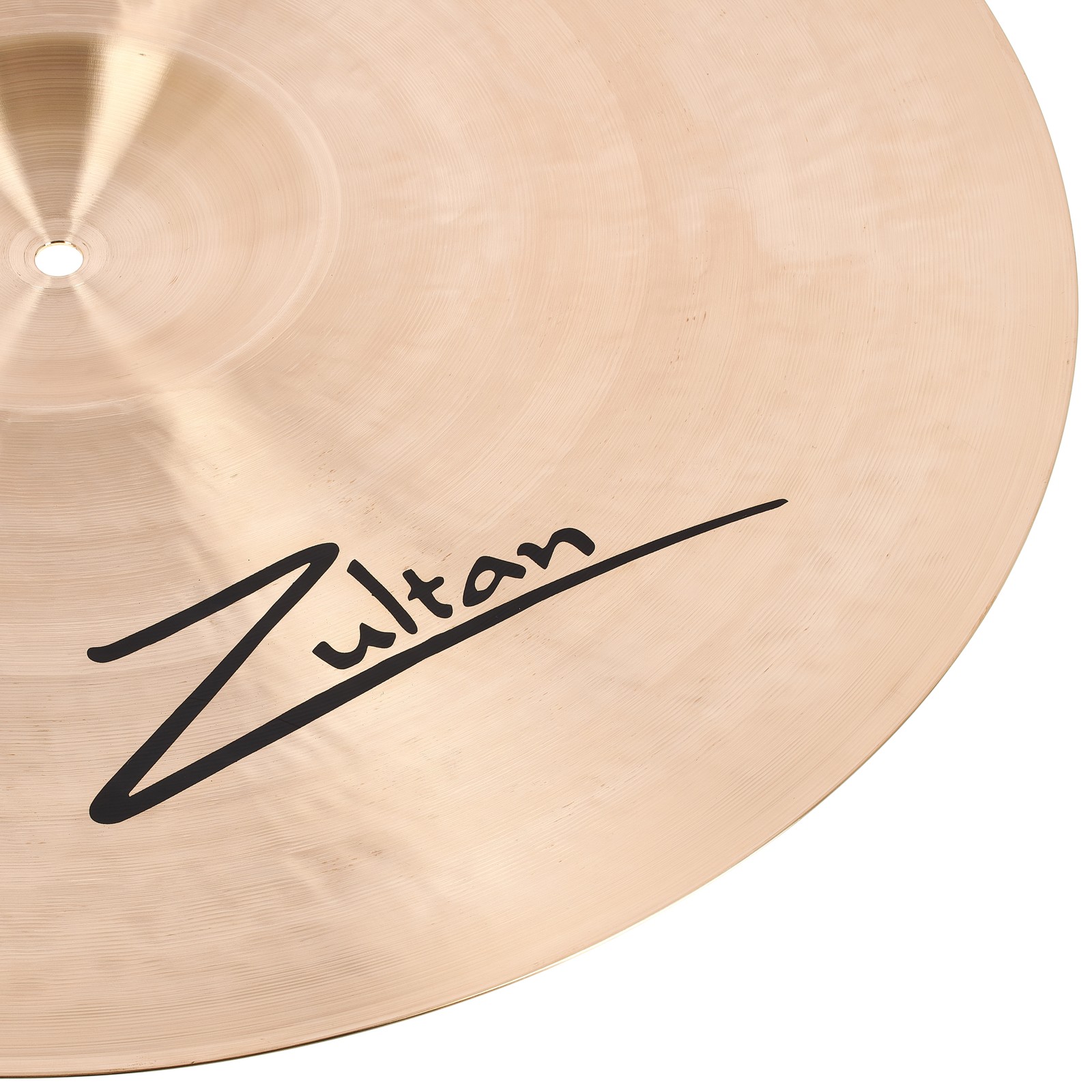 Unterseite eines Zultan Orchesterbeckens mit Herstellerlogo