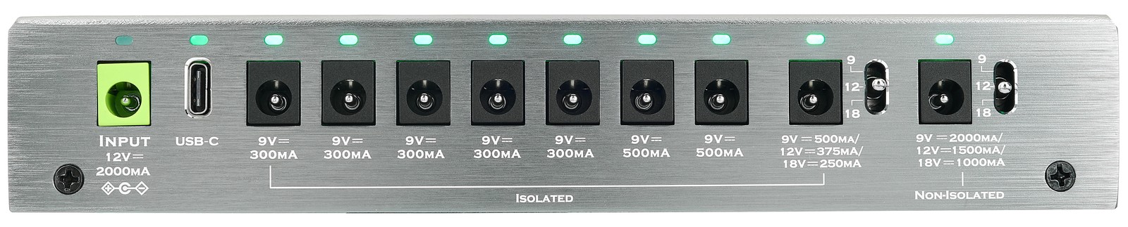 Anschlüsse der Harley Benton PowerPlant ISO-Li09 PowerBank