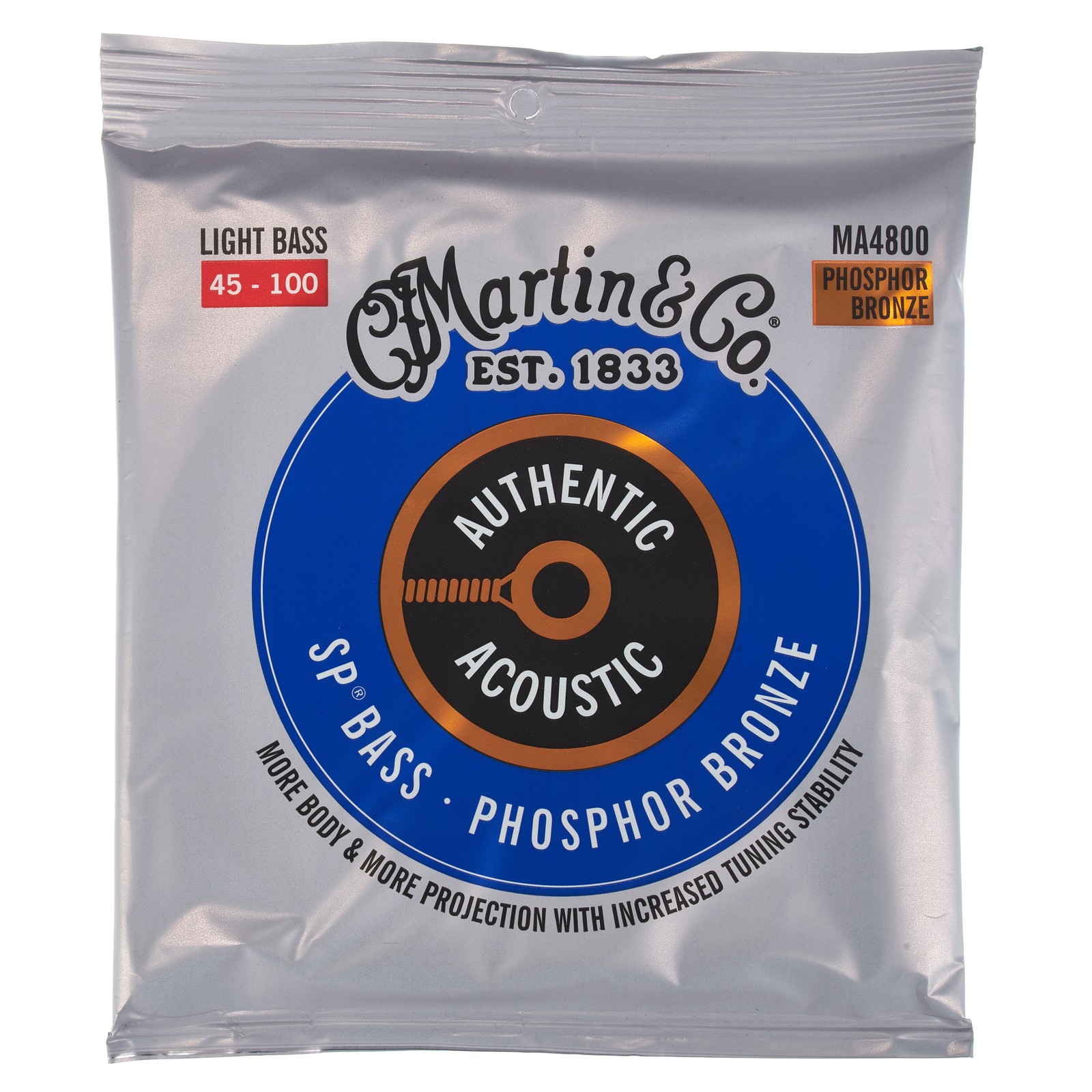 Martin Guitars MA4800 Acoustic Bass Strings Verpackung Vorderseite