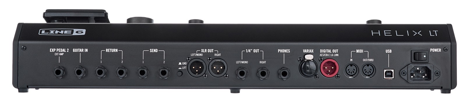 Porte di ingresso posteriori del Line6 Helix LT Guitar Processor