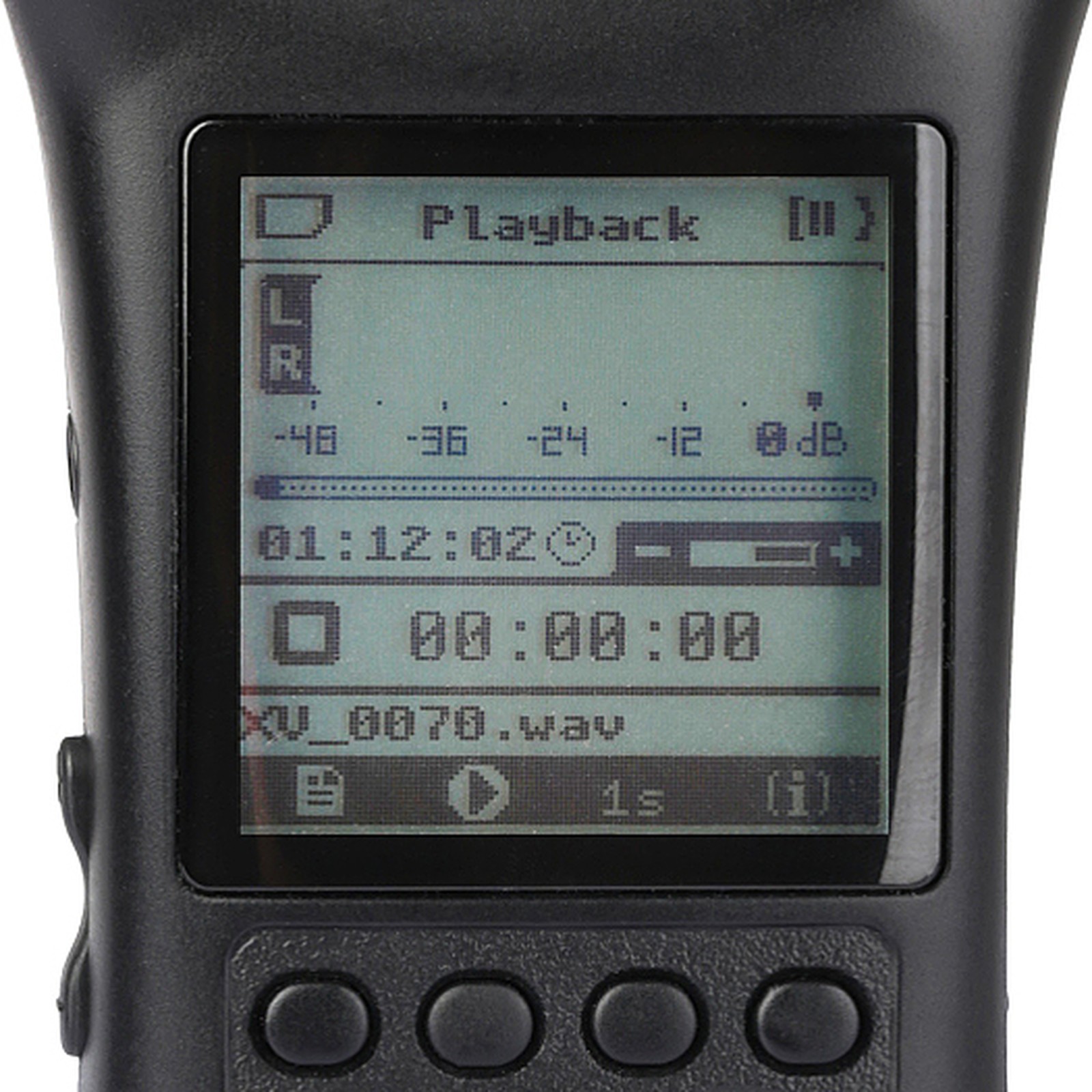 Pantalla del XVive XV1-R Portable Stereo Recorder