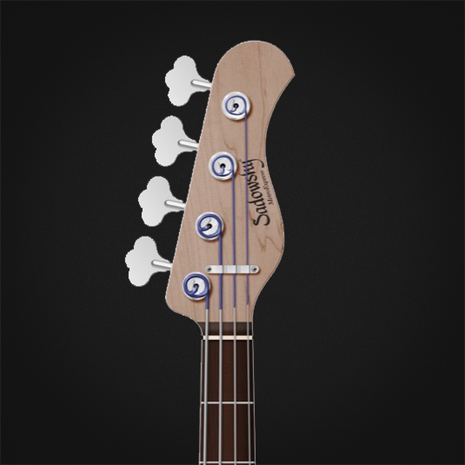 Headstock, Sadowsky MetroExpress 24 Modern 4 Morado Ocean Blue, bass guitar