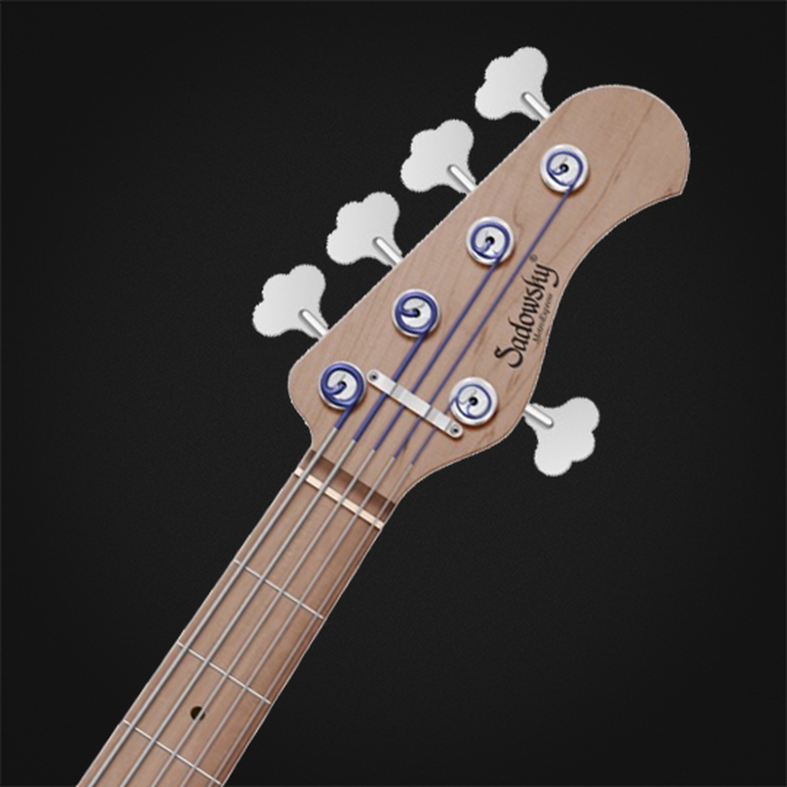 Sadowsky MetroExpress 21 Vintage JJ5 RM Orange, five-string bass, headstock