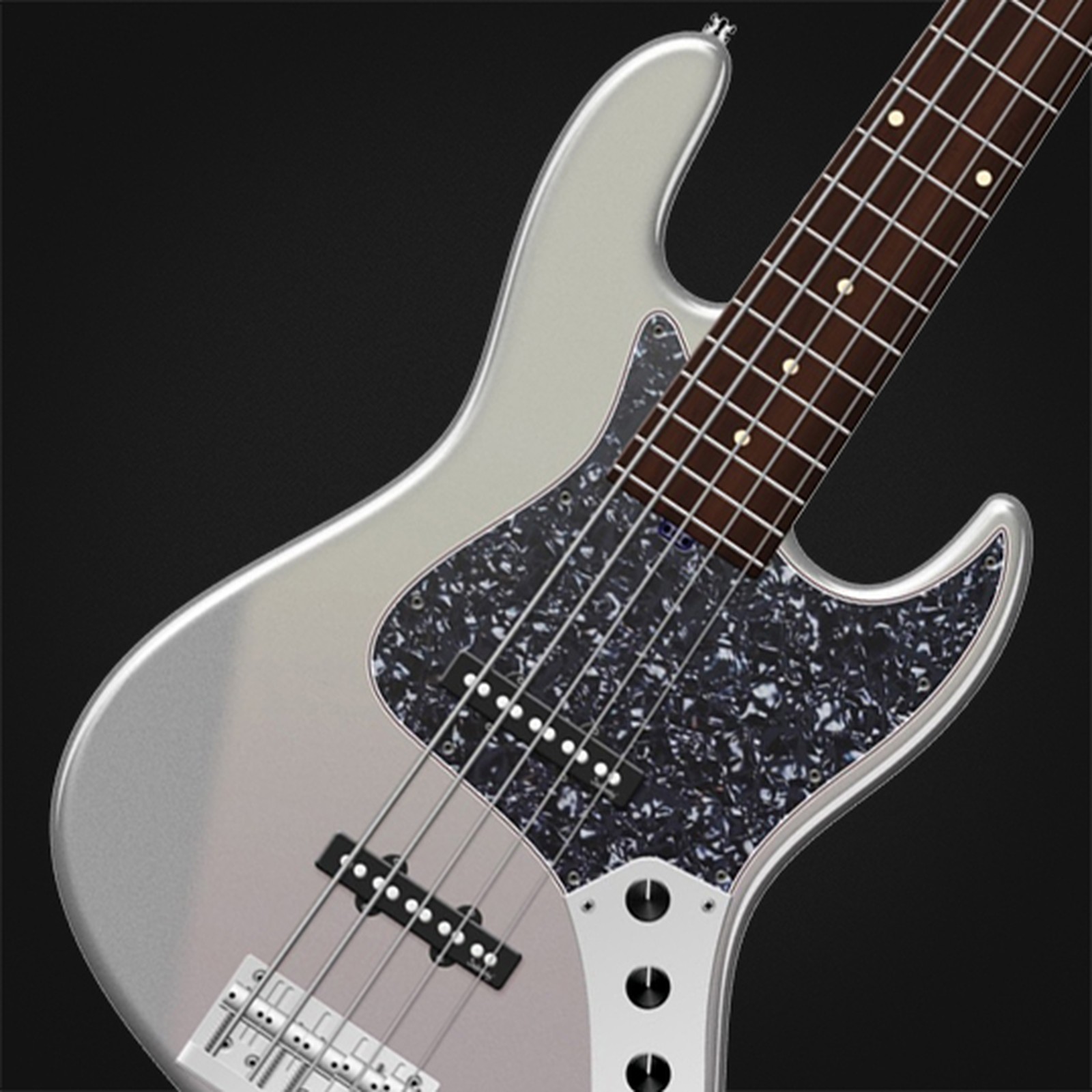 Sadowsky MetroExpress 21 Vintage JJ5 Morado Silver Sparkle, five-string bass, top