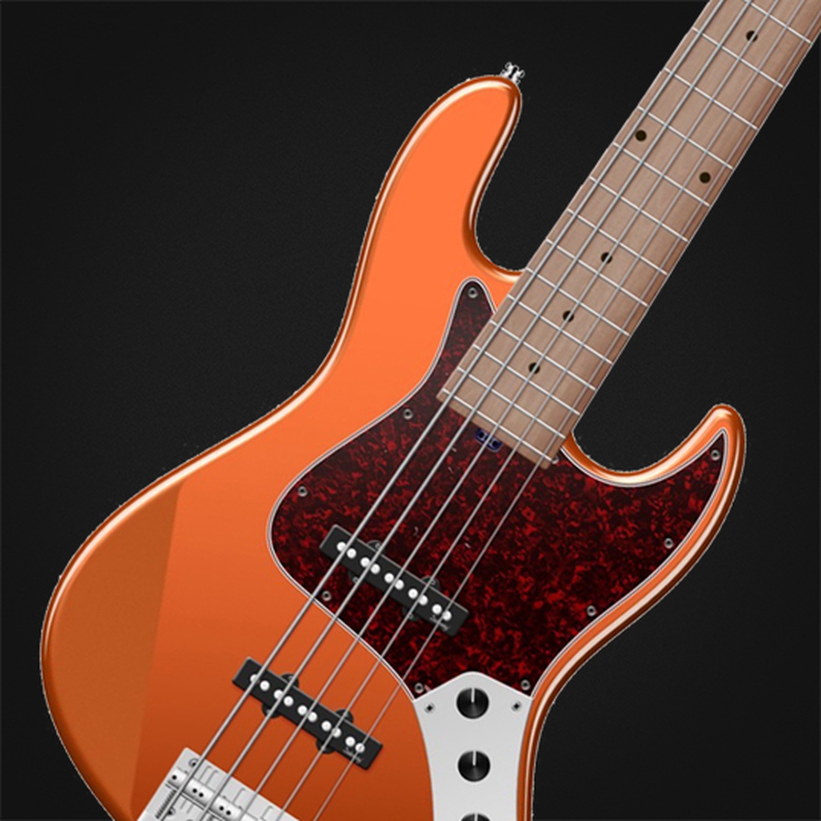 Sadowsky MetroExpress 21 Vintage JJ5 RM Orange, five-string bass, top