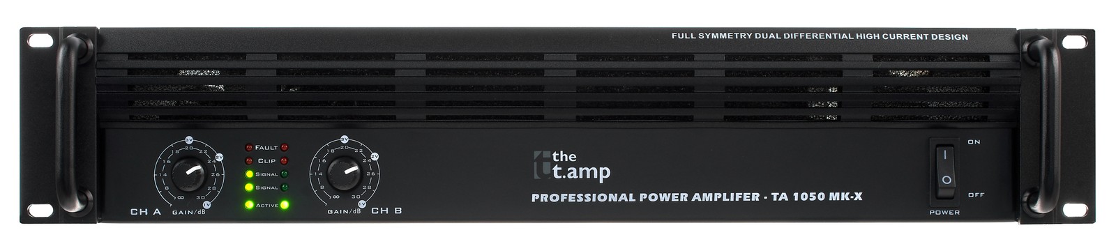 the t.amp TA1050 MK-X Endstufe Frontseite