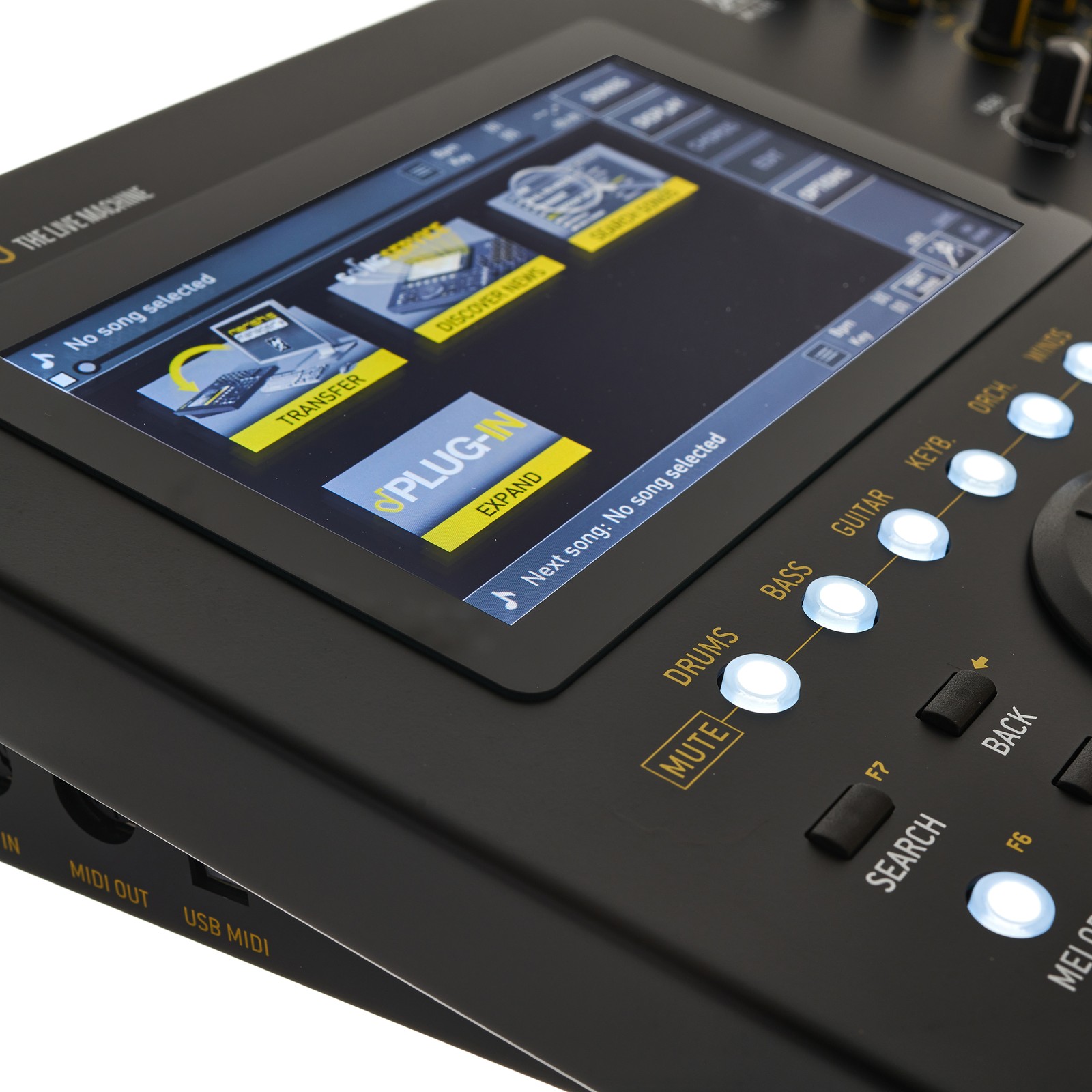 Bildschirm und Knöpfe am M-Live Merish 5+