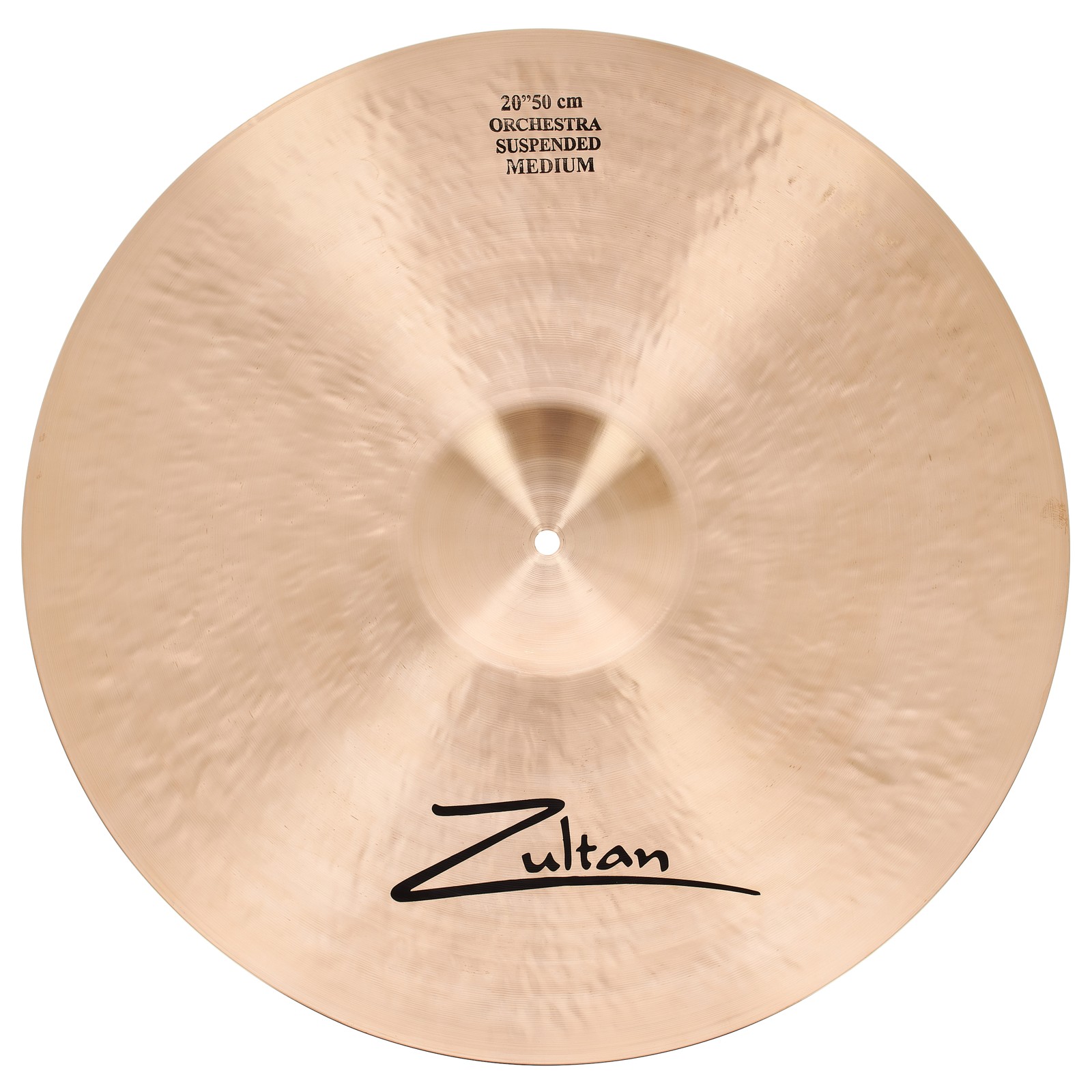 Unterseite eines Zultan 20" Orchestra Suspended Wirbelbeckens