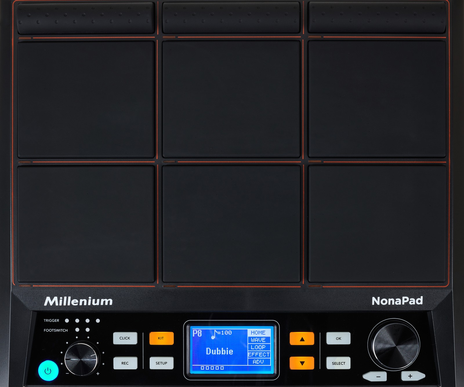 Millenium NonaPad Sampling Percussion Pad von oben